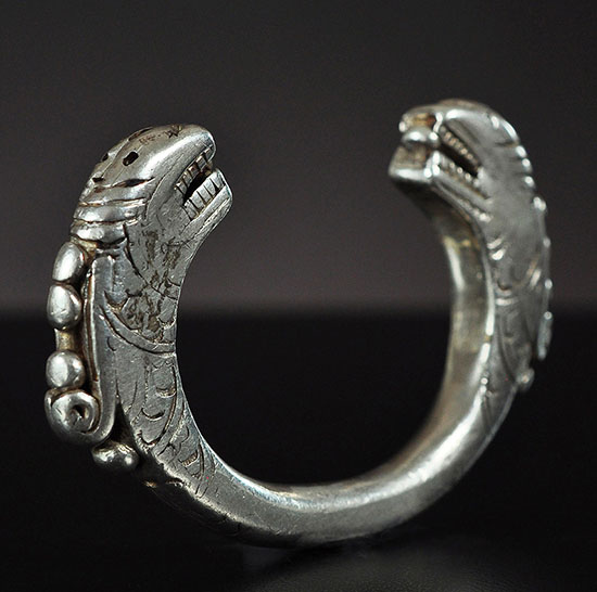 dragon silver bracelet, Hmong